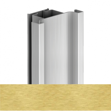Handleless D1 Door To Door Vertical Profile 4200mm Brushed Brass