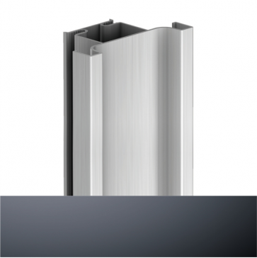 Handleless D1 Door To Door Vertical Profile 4200mm Graphite