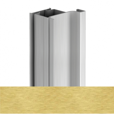 Handleless D2 Door To Gable Vertical Profile 4200mm Brushed Brass