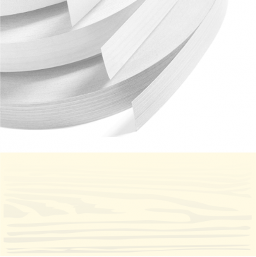 Ivory Woodgrain PVC Edging 22mm x 0.8mm x 150m Unglued
