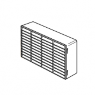 Megaduct. Louvered double airbrick. 235mm x 141mm white