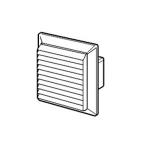 Domus Louvered Vent with Fly Screen 110mm x 54mm Fitting White