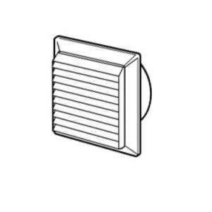 Domus Louvered Vent With Fly Screen 100mm Diameter Brown