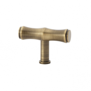 A&W Bamboo T knob antique brass 55mm