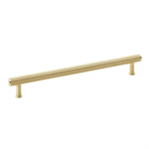 A&W Reeded Crispin handle brushed brass 224mm