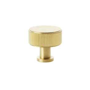 A&W Reeded Lucia knob brushed brass PVD 35mm