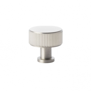 A&W Reeded Lucia knob satin stainless steel 35mm