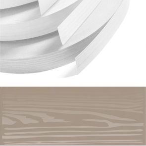 Stone Grey Woodgrain PVC Edging 22mm x 0.8mm x 150m Unglued