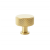 A&W Knurled Lucia knob brushed brass PVD 35mm